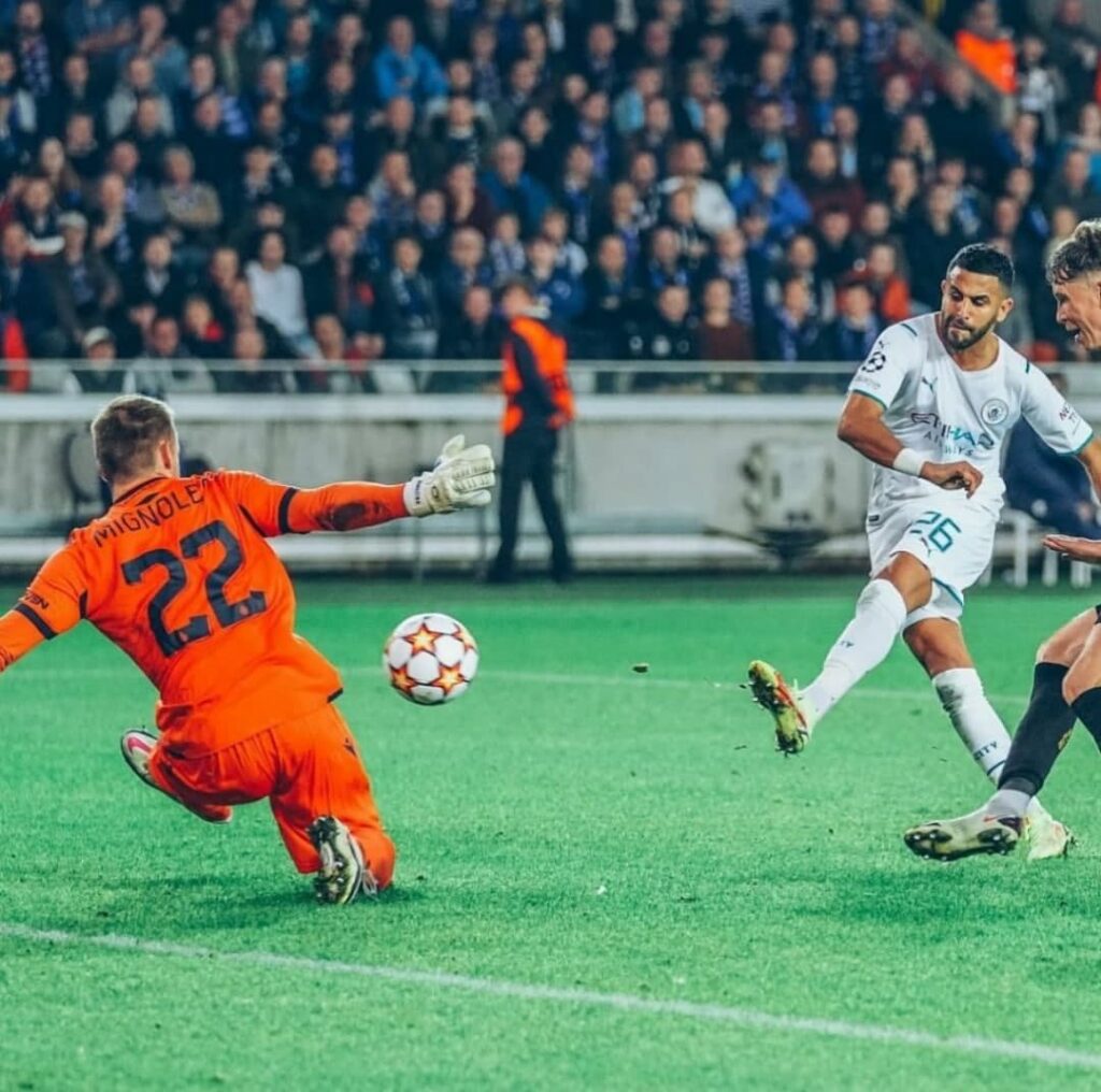 Manchester City outclassed Brugge in a 1 - 5 victory in Belgium.