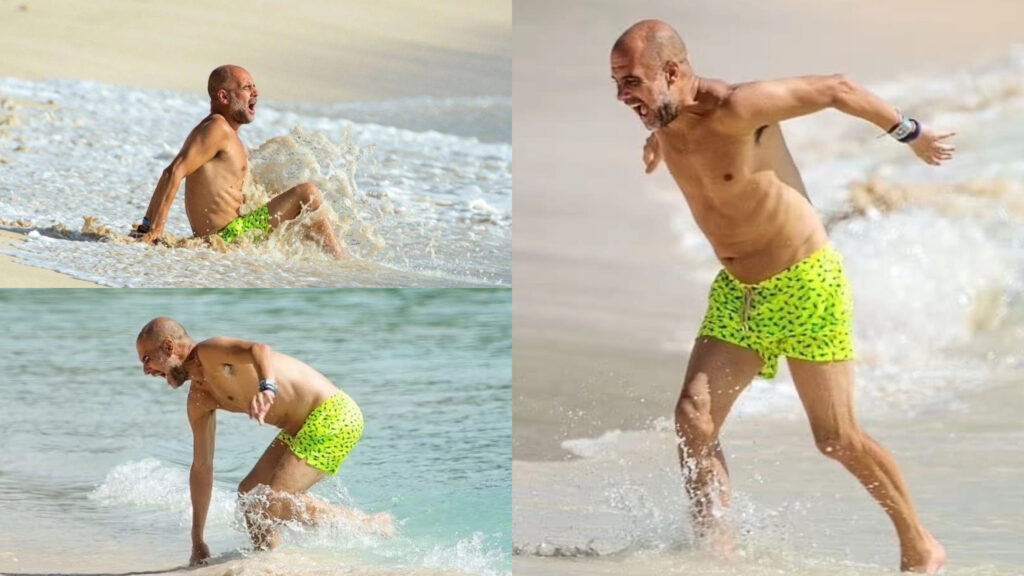 Josep Guardiola having rest 