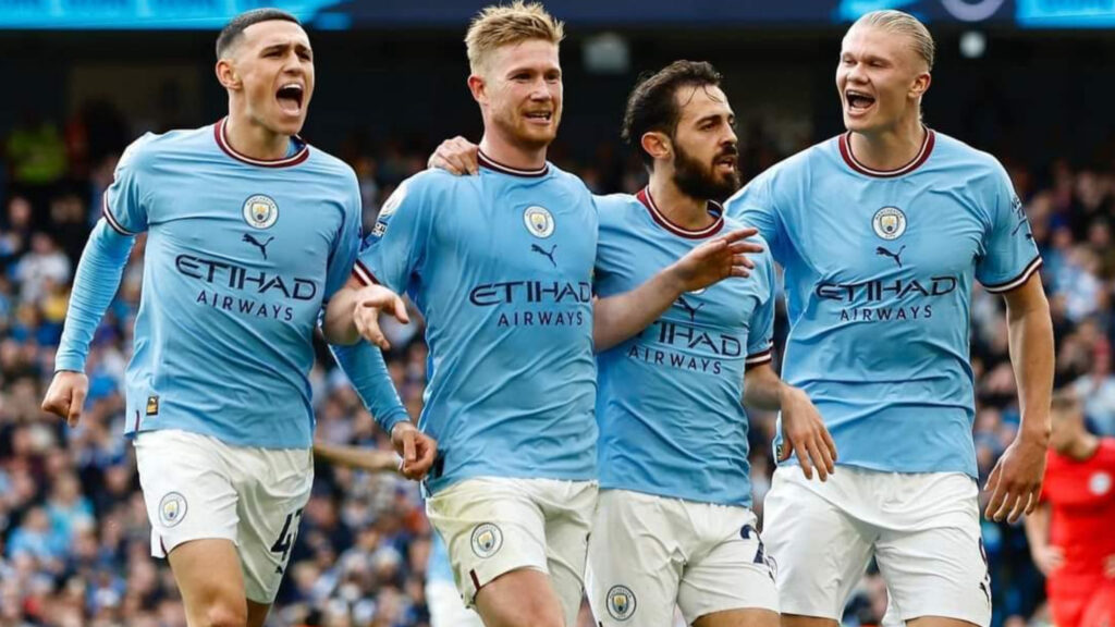 Haaland's double helps City beat Brighton